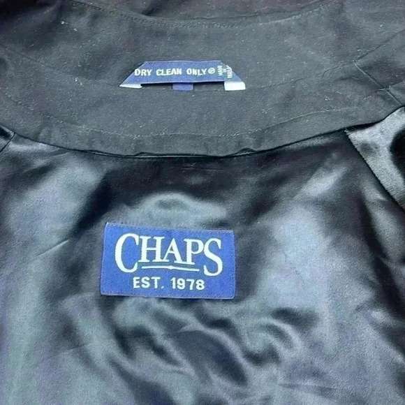 Vintage, chaps Ralph, Lauren Black rain trench coat men’s 42 regular. - Picture 11 of 12